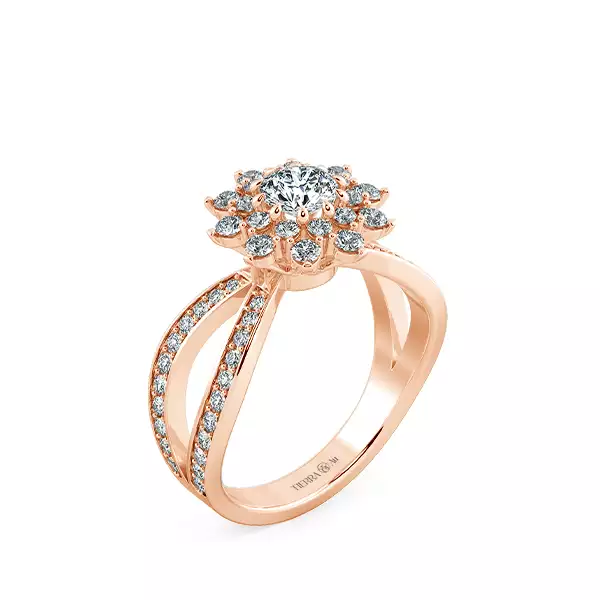 Nhẫn Kim Cương Double floral Halo NKC2505 4